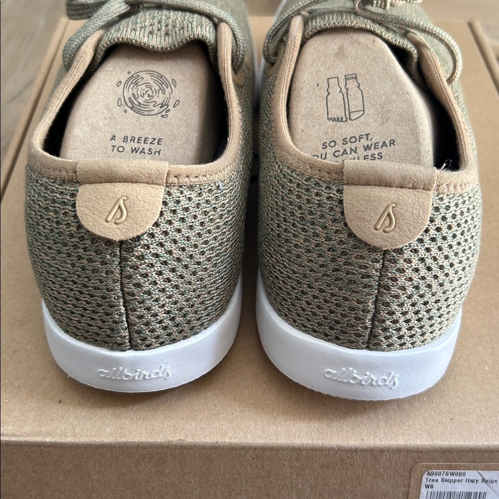 NIB Allbirds Tree Skipper Sneakers Hazy Beige Size Women’s US8 - Picture 4 of 9